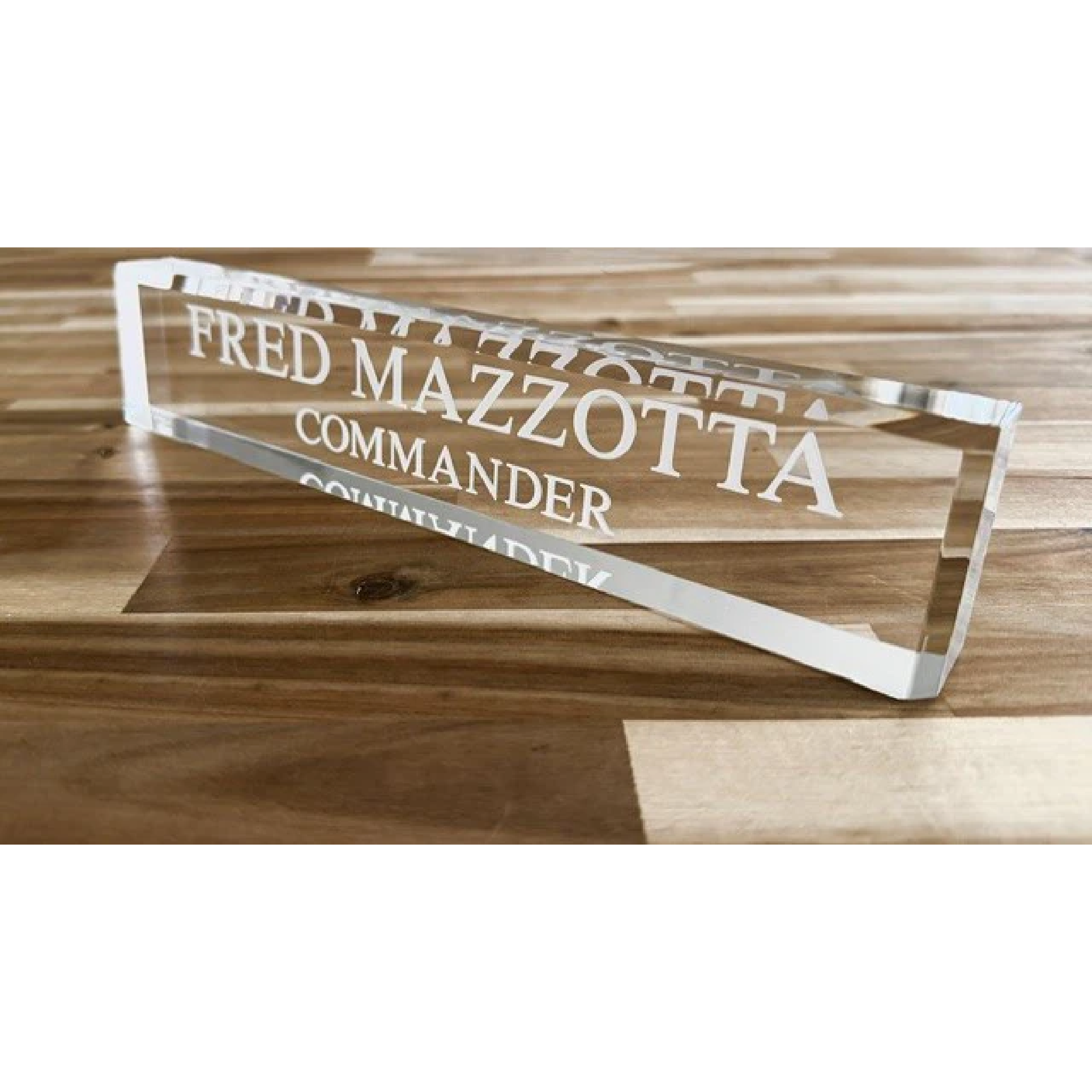 2" x 10" Clear Name Plate